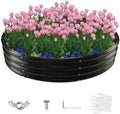 12 Inch Tall 60 Inch Diameter Round Black Raised Garden Bed Kits Outdoor by YSEJOMP