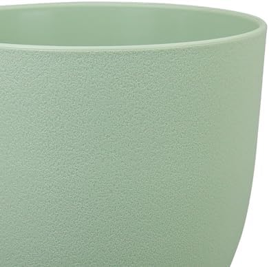 WSMKSZ Large Plant Pots 12/10/9 inch, Set of 3 Modern Decorative Plastic Planters with Drainage Holes and Saucers, Flower Pots for Indoor Outdoor Plants, Green - Image 5