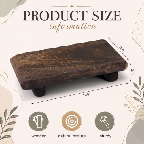 Briwooody Wood Riser Pedestal Stand for Kitchen Counter, 16 x 8 Inch - Image 2