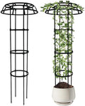 65 Inch Garden Trellis for Climbing Plants Outdoor, Mushroom Top Trellis for Potted Plants, Vines, Roses, Clematis, and Vegetables, Plant Trellis Support 2 Pack by Anothera