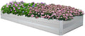 Galvanized Raised Garden Bed, Metal Planter Box, Steel Plant Raised Garden Bed Kit, Planter Boxes Outdoor for Growing Vegetables,Flowers,Fruits,Herbs,and Succulents,10.9 * 3 * 1 FT,Silver by RIGMEC