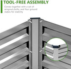 2PCS 12x3x1ft Galvanized Raised Garden Bed,Outdoor Planter Box Metal Patio Kit Planting Bed for Vegetables Flowers Herb,Silver - Image 6