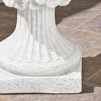 Merax 19.5 Inches Tall MGO Garden Urn Planter, Lightweight Concrete Urn for Flowers, Herbs & Succulents, Indoor & Outdoor Decorative Pot, Antique White - Image 7