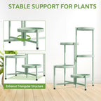 iDavosic.ly 5 Tier Large Plant Stand Indoor Outdoor, 10 In Wide Tray, Green - Image 6