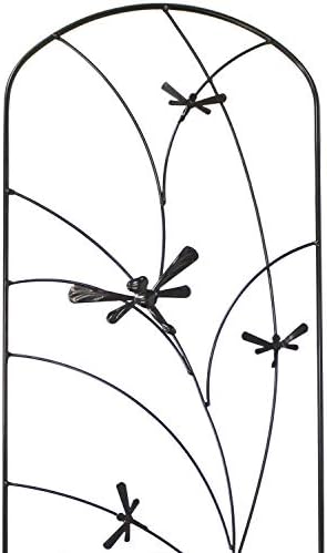Sunnydaze 56" Black Metal Garden Trellis for Climbing Plants, 2-Pack - Image 6