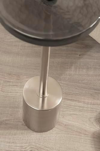 Kate and Laurel Xyler Modern Metal and Glass Top Round Drink Table - Image 6