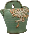 Yardwe Vintage Ceramic Wall Planter Unique Hanging Flower Pot for Succulents Cacti Easy to Mount Decorative Wall Vase Retro Flower Decor for Spaces by YARDWE