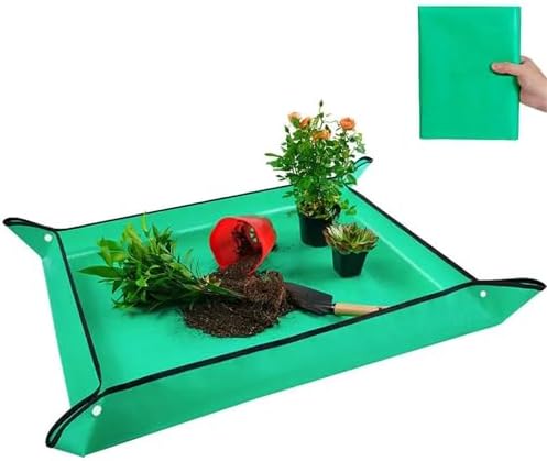 Waterproof Foldable Planting Mat Garden Potting Pad for Flowerpot Transplanting Mixing Soil Tool for Indoor Plant Repotting(100x100cm A Normal) - Image 7