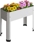 PROXRACER Raised Garden Bed with Detachable Legs Elevated Metal Planter Box for Growing Fresh Herbs Vegetables Flowers Succulents&Other Plants for Outdoor Backyard Patio Deck Balcony White S by PROXRACER