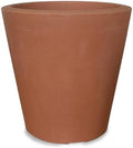 Crescent Garden Madison Planter– Weather-Resistant, Double Walled Indoor/Outdoor Plant Pot with Drain Hole – Durable All-Season Plastic Flower Container, 14" W (Terracotta-Colored) by CrescentGarden