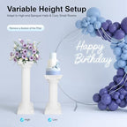 Roman Columns 4 Pcs 33.86" Adjustable Height Plastic Wedding Stand Roman Pillar Greek Column Plant Stand Elegant Wedding Event Party Decorative Pedestal Flower Holder (Type E, 4Pcs, 11.4x31.5 Inch) - Image 3
