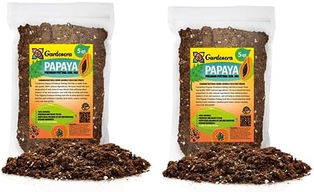 GARDENERA Papaya Plant Potting Soil - Experience Plentiful Fruits and Vibrant Growth with Professional Grade Mix - 10 Quart by Gardenera