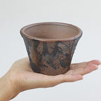 Wazakura Banko Series Small Handmade Rounded Ceramic Bonsai Pot - Image 5