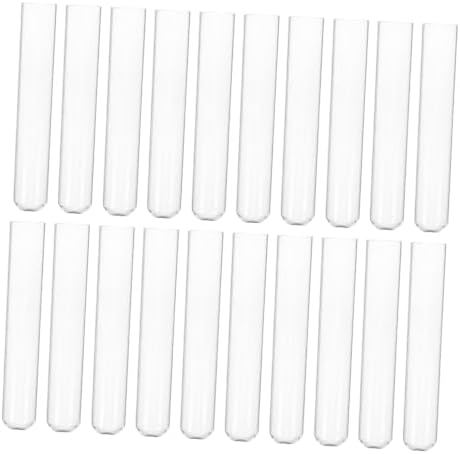 20pcs Glass Test Tubes 25x150mm Glass Flat Mouth Round Bottom by NOLITOY