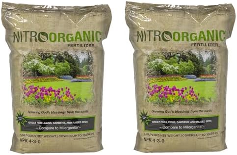 NitroOrganic Natural Plant Food Fertilizer, 5lbs (Pack of 2) - Provides Optimal Nutrient Intake to Enhance Root Growth in Lawns, Gardens, Raised Beds, Seedlings & More - Slow Release by NitroOrganic