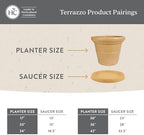 The HC Companies 42 Inch Terrazzo Extra Large Round Planter - Rolled Rim Weather Resistant Decorative Plastic Plant Pot with Drainage for Indoor Outdoor Use, Black - Image 6