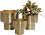 deco 79 Metal Planter, Set of 3 Planter 7", 8", 10" H, Gold by Unknown