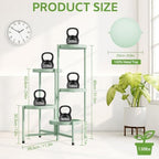 iDavosic.ly 5 Tier Large Plant Stand Indoor Outdoor, 10 In Wide Tray, Green - Image 4