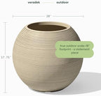 Veradek Strata Series Sphere Planter - Round Outdoor Planter - Image 2