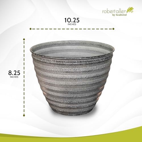 Headwind Ironstone Woodsdale Planter, 10", Dusted Pearl, 1 Pack - Image 2