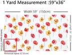 Erosebridal Poppy Flower Fabric By The Yard, Floral Upholstery Fabric, Country Plant Decorative Fabric, Petal Branch Indoor Outdoor Fabric, DIY Art Farmhouse Waterproof Fabric, Red Orange, 10 Yards - Image 5