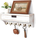 Rebee Vision Key Holder Wall Mount with Drawer for Home Decor, Whitewash by REBEEVISION