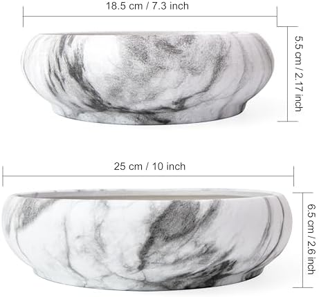 ARTKETTY Succulent Pots- 7.3/10 Inch Large Plant Pots Set of 2 - Image 4