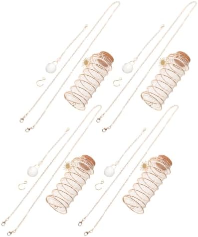 VICASKY 4pcs Spiral Glass Hanging Propagation Station with Suncatcher by VICASKY