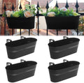 Railing Planter Box 16 Inch with Adjustable Brackets (4PCS) by Holensun