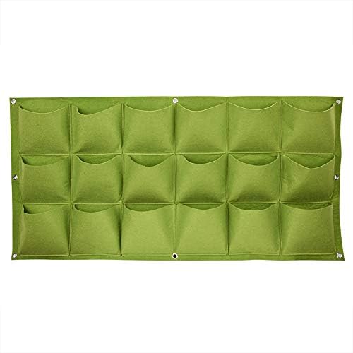 Tnfeeon Vertical Wall Garden Planter, Felt Hanging Plant Pocket with 18 Pockets, Breathable Auto Drainage, Lightweight Reusable Grow Bag for Indoor Outdoor Balcony Flower Vegetable - Image 6