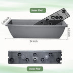 12 Pcs 24 inch Window Box Planter, Large Rectangular Flower Planter Boxes with Shelf Insert Plastic for Indoor and Outdoor Garden, Balcony Home Decor (12, 24 inch) - Image 2
