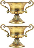Amosfun 2Pcs Metal Flower Vase Retro Urn Vases 9.25 X 6.29 X 11.41 Inch by Amosfun