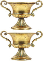 Amosfun 2Pcs Metal Flower Vase Retro Urn Vases 9.25 X 6.29 X 11.41 Inch by Amosfun