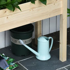 Outsunny Raised Garden Bed with Legs, Bed Liner 34" x 18" x 30", Natural - Image 6