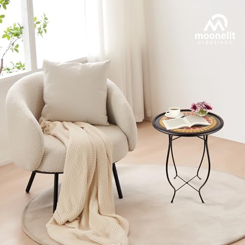 Mosaic Glass Accent Side Table & Plant Stand - Image 6