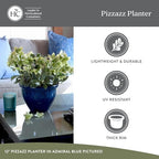 The HC Companies Pizzazz Round Planter Pot, 16 Inch, Foggy Gray, 2-Pack - Image 4