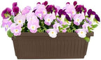 The HC Companies Venetian 30 Inch Plastic Planter Box, Chocolate, 6-Pack - Image 5