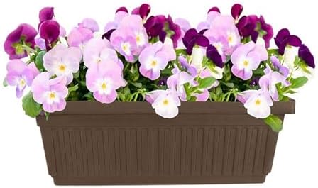 The HC Companies Venetian 30 Inch Plastic Planter Box, Chocolate, 6-Pack - Image 5