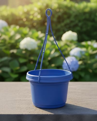 Sea Blue Hanging Flower Pots 5 Pack - Image 5