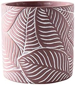 Plants Flower Pots Indoor Flower Plant Pots Modern Decorative Gardening Pot with Drainage Hole for All House Plants Flowers Herbs Cement Round Planter Gardening Pot (Color : Brass) by Unknown