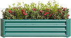 Metal Raised Garden Bed Outdoor, Rectangle Galvanized Rustproof Raised Planter Boxes for Flowers, Plants, Vegetables, Herbs (Green, 4x2x1FT) - Image 2