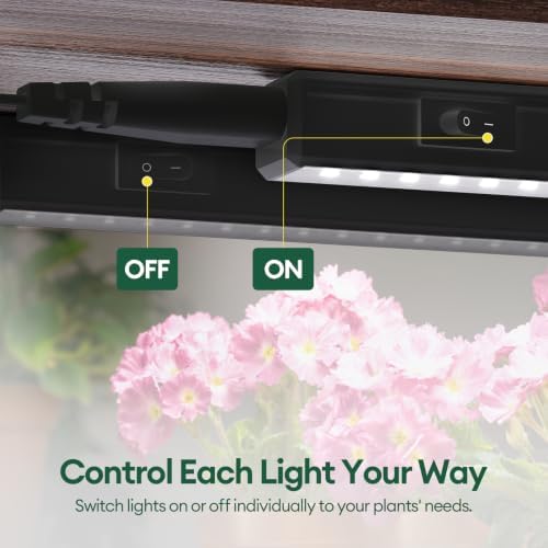 Maygrove Grow Lights for Indoor Plants, Sunlike Full Spectrum 5000K 1FT LED Growing Lamp 56W (8 x 7W), T5 Grow Light Strip for Seed Starting, Vegetables, Linkable, Black, 8-Pack - Image 5