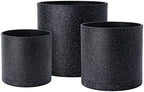 D'vine Dev 3-Pack Plastic Pots, 6.5/8/10 in, Speckled Black, 74-V-F-4 by DvineDevPlanterPotsandStand