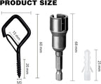2.36IN Ceiling Screw Hooks for Hanging Plants, Safety Buckle,110 Pcs - Image 2