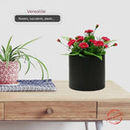 WGVI Matte Black Ceramic Cylinder Vase Width 5.5" Height 5", Flower Arrangements, Candle Holder, Terrarium Planter Pot, Storage Container Organizer, Pen Brush Holder, Tabletop Decor, Bulk, 6 Pcs - Image 4
