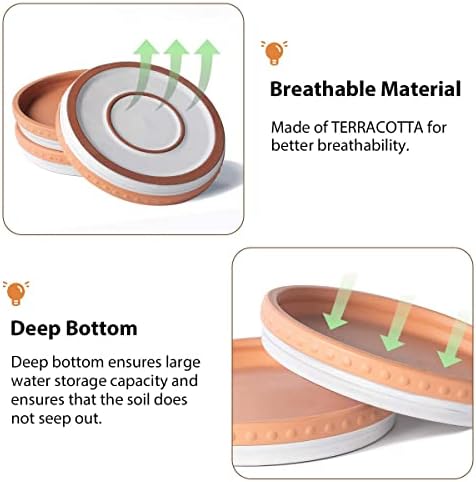 Glazed Terracotta Pot Sets & Saucers Set - Image 7