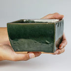 Wazakura Tokoname Series Small Handmade Rectangular Olive Green Glazed - Image 4