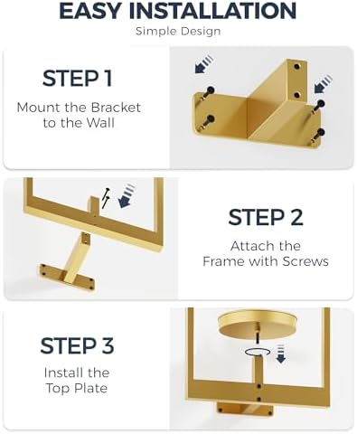Bamworld Wall Plant Holder Plant Stand Indoor Wall Planters Gold - Image 6