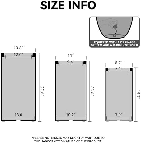 Kante Modern Home Minimalist 27.6" Tall Weathered Concrete Column Planter - Image 2