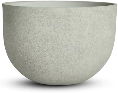 Large Resin Planter Pot for Trees Big Flower – Lightweight Round Plant Pot with Stone-Textured Finish, Weather-Resistant Decorative Outdoor & Indoor (XL - 21.7") by Unknown
